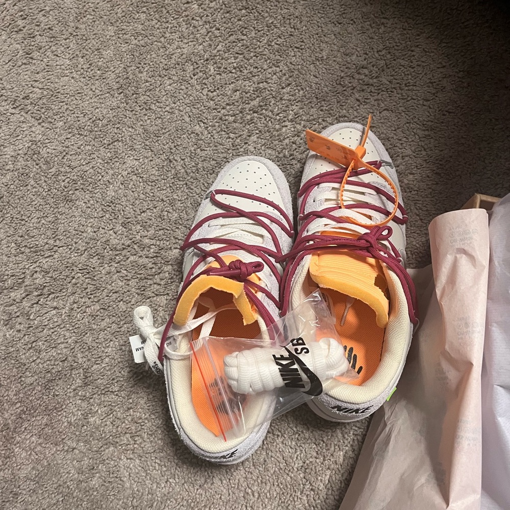 Nike SB White and Orange Sneakers